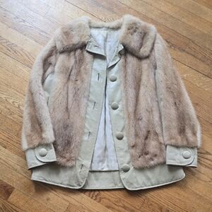 Vintage Mink and Leather Jacket